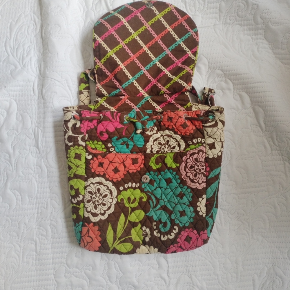 Vera Bradley LOLA BACKPACK TOTE Bookbag, BABY Diaper bag, or Beach bag